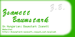 zsanett baumstark business card